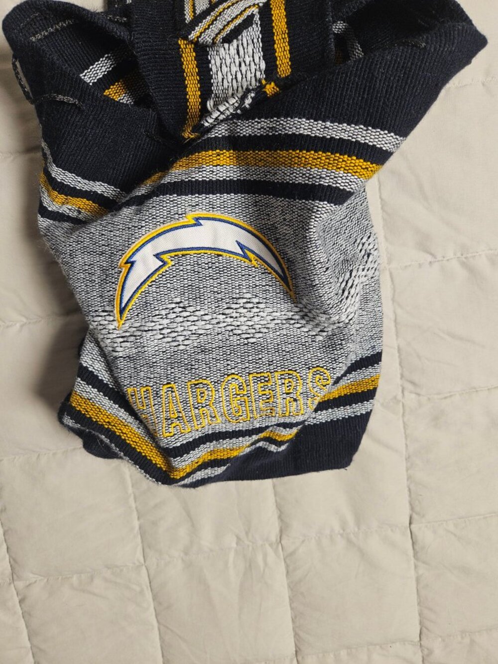 Los Angeles Chargers Woven Baja Tote Bag NFL Striped Beach Bag